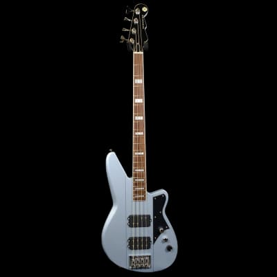 Reverend Set-Neck Series Thundergun Bass Guitar - Metallic Silver Freeze image 3