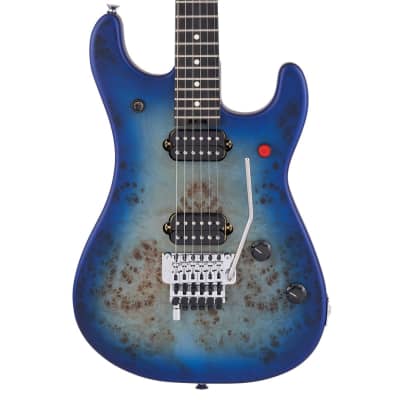EVH 5150 Series Deluxe Poplar Burl Electric Guitar - Aqua Burst w/ Ebony FB image 3