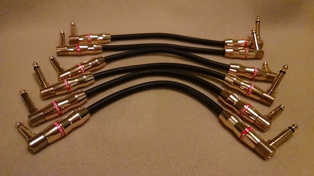 Monster Rock Instrument Patch Cables - Angled -6 pack (Gold Monster Rock Instrument Patch Cables - Angled -6 pack (Gold
