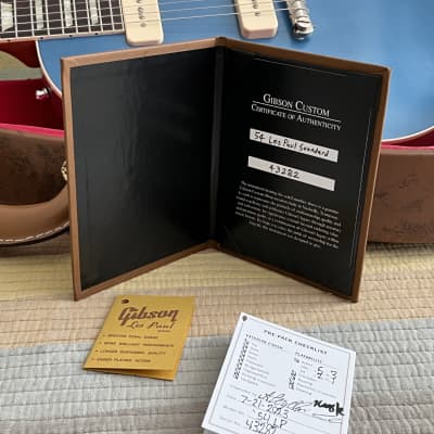 MINT 2023 Gibson Custom Shop Special Order M2M R4 '54 Les Paul Standard Reissue Pelham Blue P-90s OHSC image 12