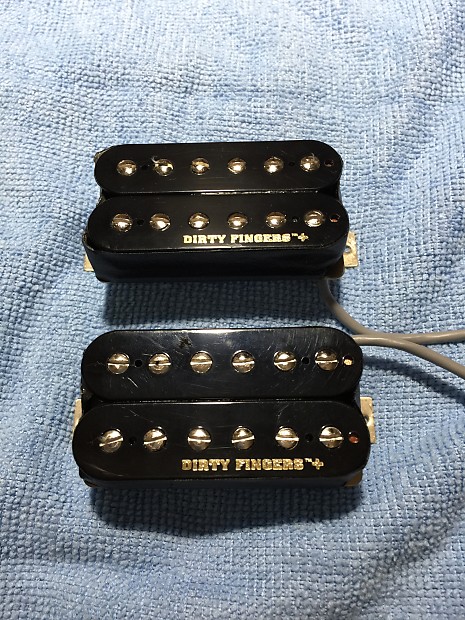 Gibson Dirty Fingers Plus Double Black Humbucker Pickup Set Excellent Condition
