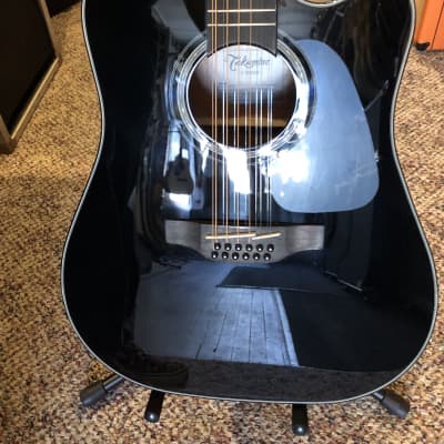 Takamine GD30CE-12 BLK G30 Series 12-String Dreadnought Cutaway Acoustic/Electric Guitar Gloss Black image 2