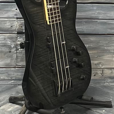 Used Jackson Active 4 String Electric Bass with Gig Bag- Flame Black image 3