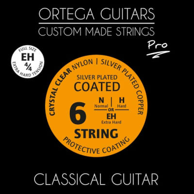 ORTEGA NYP44EH Custom Made 4/4 Classical Guitar Pro String Set Extra Hard for sale