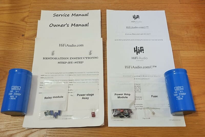 BGW 750B restoration kit filter capacitor repair rebuild fix  			