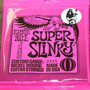 Ernie Ball 2248 Super Slinky Stainless Steel Electric Guitar Strings, .009 - .042