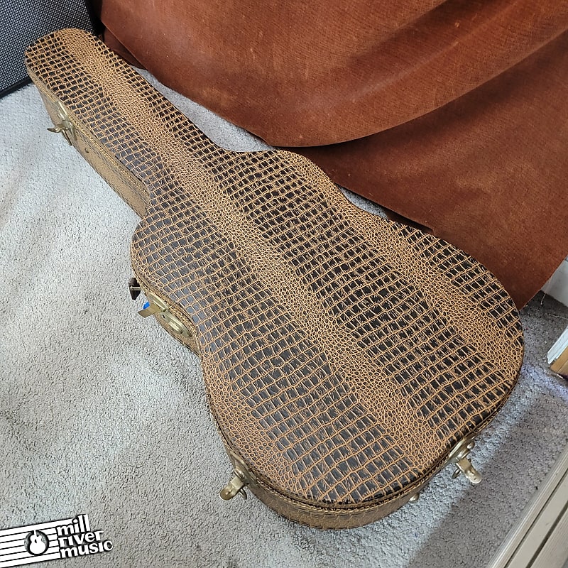 Alligator Pattern Acoustic Guitar Vintage Hard Case Used