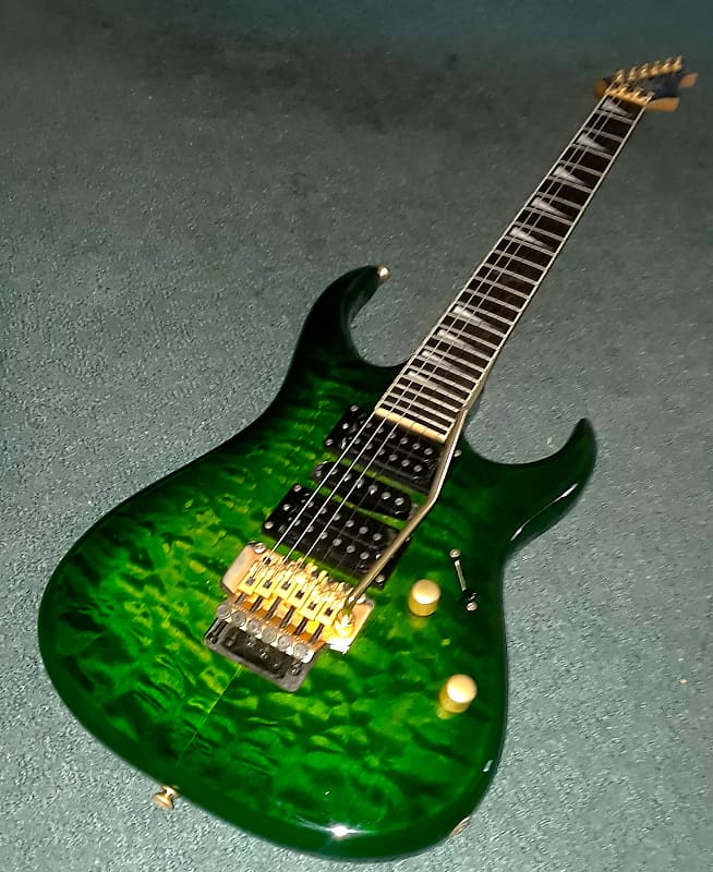 Raven West Guitar (RWG) Custom Stratocaster Green Quilt | Reverb