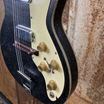Custom Kraft Midnight Special 1960s Electric Guitar-Black (Used) image 9