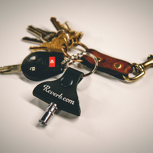 Reverb Drum Key Leather Keychain image 1