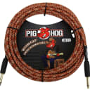 Lifetime Warranty! Pig Hog 20' 1/4" to 1/4" Gold Plated Vintage Instrument Cable, Western Plaid