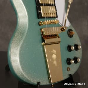 RARE 2010 Gibson Custom Shop SG/Les Paul Custom reissue INVERNESS GREEN SPARKLE image 16