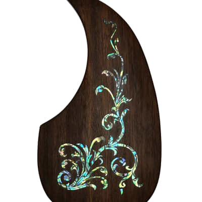 Bruce Wei, Solid Rosewood Guitar Pickguard, Abalone Vine Inlay fit Martin D28 (744) for sale