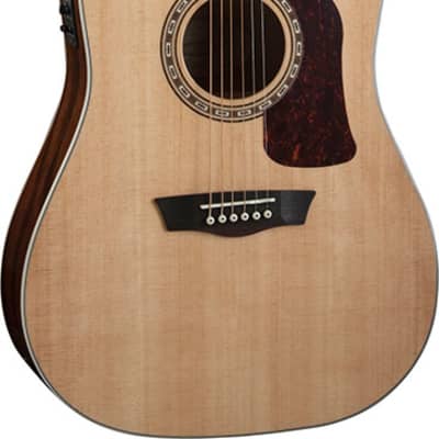 Washburn Heritage HD10SCE Dreadnought Acoustic/Electric Guitar 2019 Natural Gloss image 2