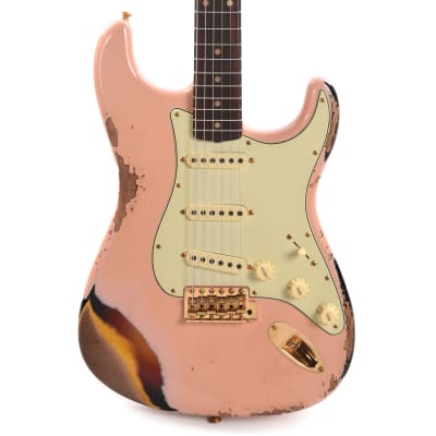 Fender Custom Shop 1960 Stratocaster "Chicago Special" Heavy Relic Super Aged Shell Pink over 3-Color Sunburst w/Gold Hardware (Serial #R134528) image 1