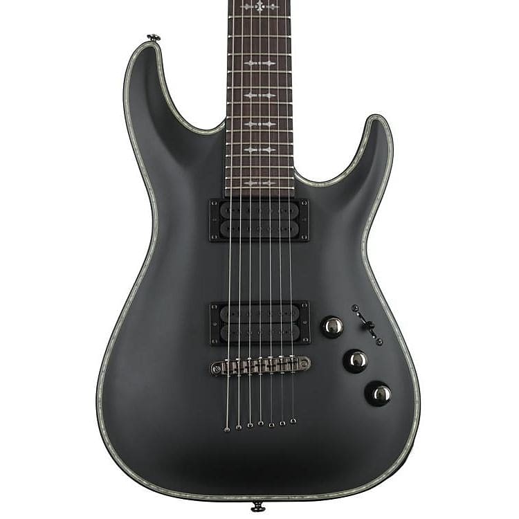 Schecter Hellraiser C-7 Passiv - Rosewood Fingerboard, Black