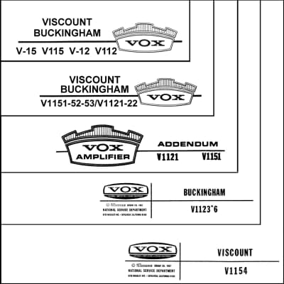 Schematic Diagram Package  for Vox Viscount and Buckingham Series Amplifiers image 2