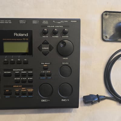 Roland TD-10 Drum Sound Module with TDW-1 expansion and mount, manuals and power cord
