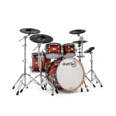 drum-tec pro 3 with Roland TD-27 - 2 up 1 down - Brown Sunburst