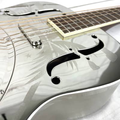 Royall Palmulator Bright Nickel Single Cone with Etched Palm Trees and Pickup image 9
