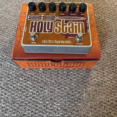 Electro Harmonix Holy Stain Multi-Effects Pedal: Distortion / Reverb / Pitch / Tremolo 2008 - 2022 - Orange / Red for sale