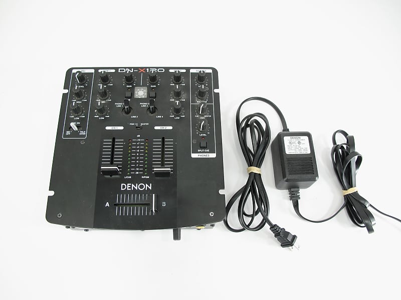 DENON DN-X120 Compact 2 Channel 3 Band EQ Audio DJ Mixer