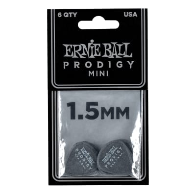Ernie Ball 1.5mm Black Mini Prodigy Picks 6-pack image 2