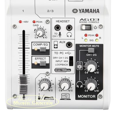 Yamaha AG03 Multi-Purpose Combo, 3-Channel Mixer/USB Audio Interface image 2