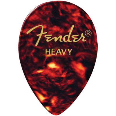 Fender Classic Celluloid 358 Shape Guitar Picks, Heavy, Tortoise Shell, 12-Pack image 1