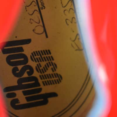 2000 Gibson USA Limited Edition ES-335 BP Translucent Red, Black Binding, Ebony Board w/OHSC, RARE image 9