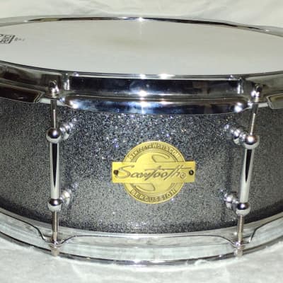 Sawtooth Snare Drum - Silver Sparkle Wrap for sale
