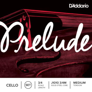D'Addario J1010-34M Prelude 3/4-Scale Cello Strings - Medium