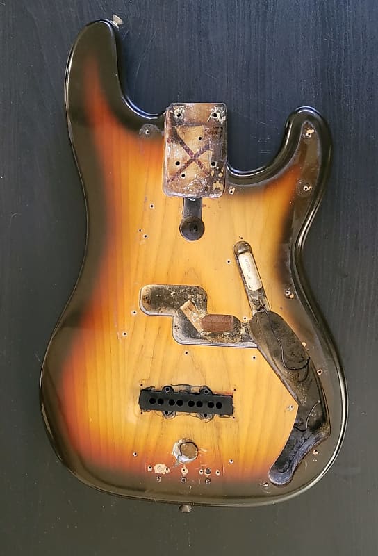 Fender Precision Body 1978 Original Sunburst Usa Reverb