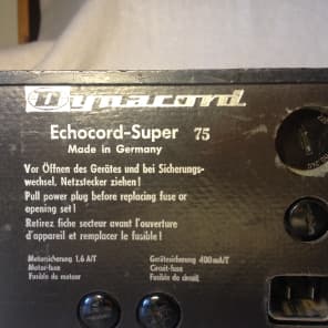 Dynacord Echocord Super 75  Tape Echo and Spring Reverb image 5