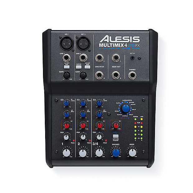 Alesis MultiMix 4 USB FX 4-Channel Mixer with Effects image 1