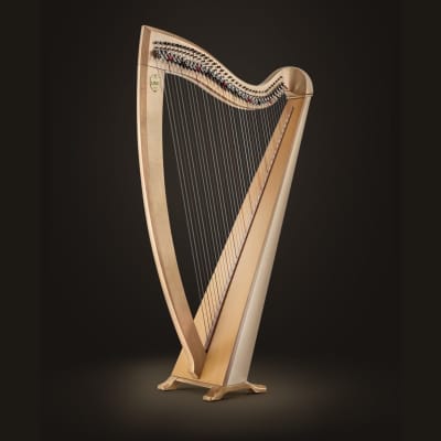 弦楽器 AOYAMA EXCELENT HARP STRINGS Beautiful Rare 34 String Aoyama 130-B Lever Harp Celtic Folk
