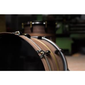 T Berger Drums Mahogany/Walnut/Brass Drum Set - 22x16 / 10x7 / 16x16 image 8