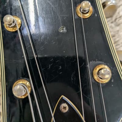 Very Cool Vintage Univox LP Style Cutaway Electric Guitar w/Case, Black - 1970s? image 9