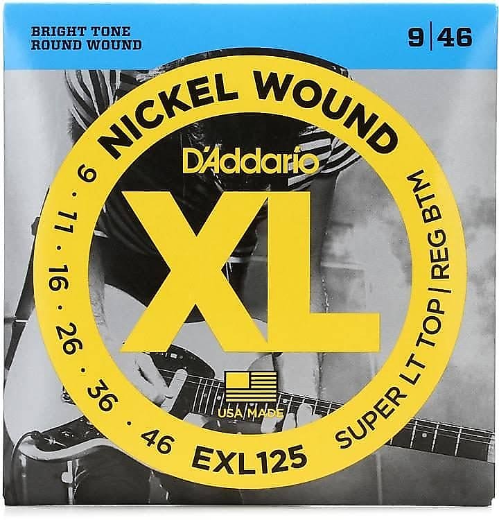 D'Addario EXL125 Nickel Wound Electric Strings - .009-.046 Super Light Top/Regular Bottom image 1