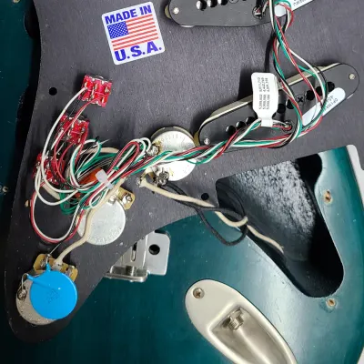 Custom Fender USA Stratocaster Dream Machine Inspired Teal Green Nitro Birdseye Maple DiMarzio HS-2 Pups Light Relic image 10
