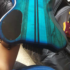 Kiesel Vader Multiscale 8 String Headless Guitar in Aquaburst image 6