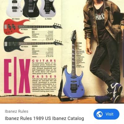 Ibanez EX 360 1989 Metallic Blue image 10
