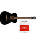 Fender CC-60S Concert Acoustic Guitar Pack V2, Black w/ 12-Month Fender Play