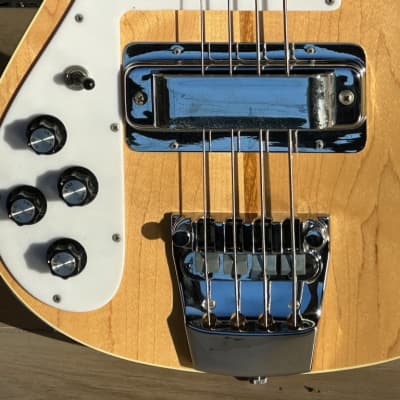 Rickenbacker 4001 Bass 1977 - gorgeous Mapleglo 4001 in a rare Left Handed spec that is like New in all respects. image 10