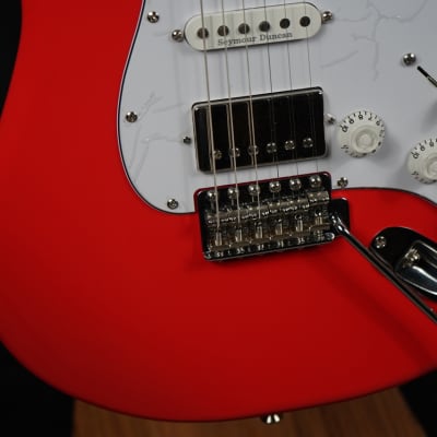 Eklien/Flaxwood Fiesta Klein Red Strat Guitar Bild 4