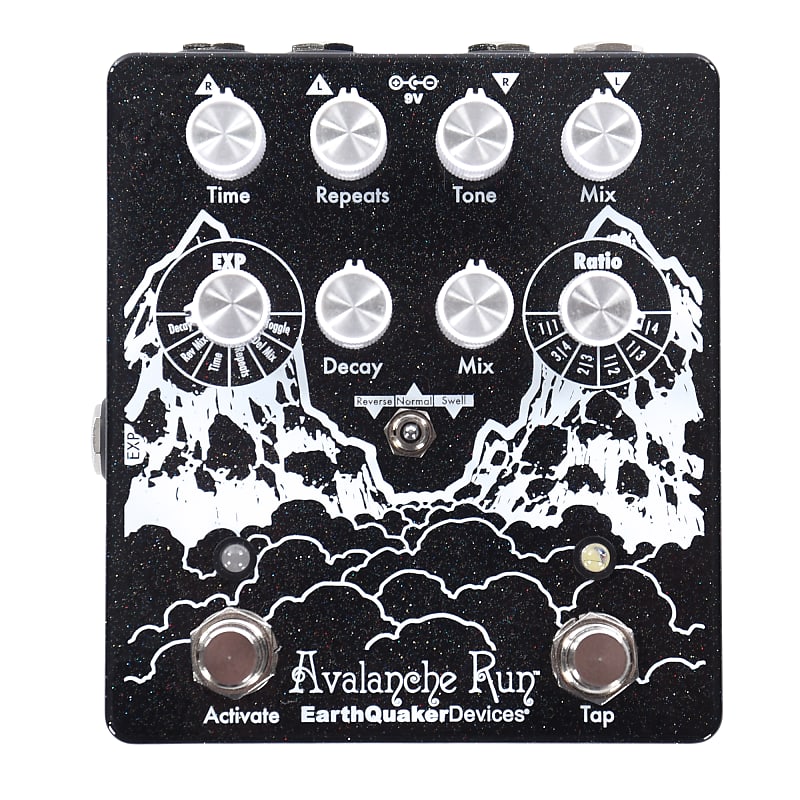 Earthquaker Devices Avalanche Run v2 Stereo Delay and Reverb Black/White (CME Exclusive) image 1