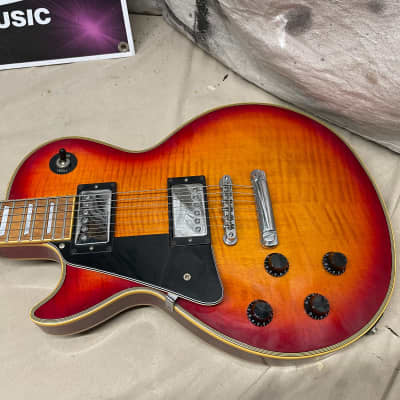 Hohner Lefty Left-Handed Professional L59 L-59 Singlecut Guitar MIK Korea 1980s Cherry Burst image 2