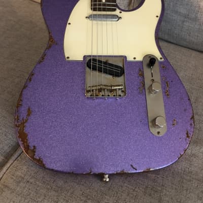 Fender American Performer Telecaster 2019 Lavender Sparkle Nitro Relic image 2