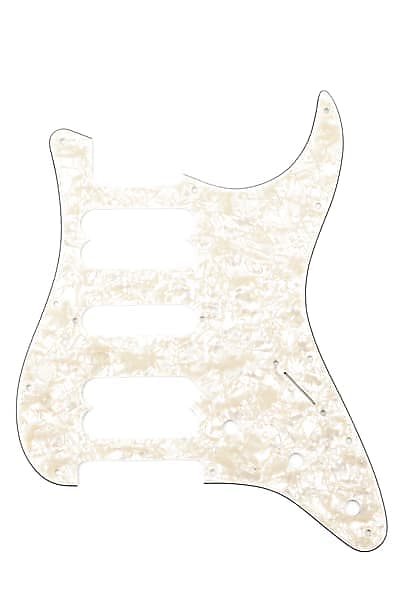 Genuine Fender Pickguard for Fat Strat, H/S/H - AGED WHITE PEARL, 099-2230-000 image 1
