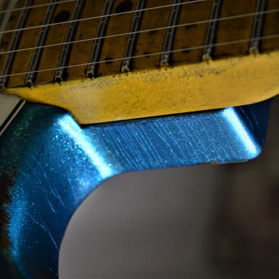 American Fender Stratocaster Performer Custom Relic Nitro Blue Sparkle image 21
